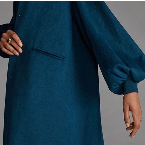 Anthropologie Cozy Wool Blend Puff-Sleeved Coat-NWT!!!! - Picture 3 of 10